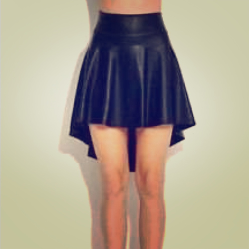 high low Black skirt